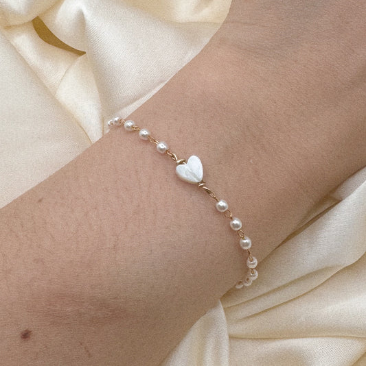 Pearl Heart Bracelet